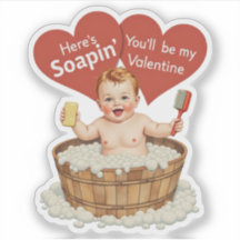 Vintage Retro Valentinstag Seifenbaby Thema