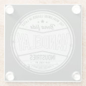 Vintage Retro Vandelay Industries Funny Sarcastic Glasuntersetzer (Rückseite)