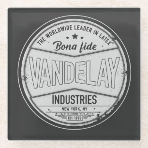 Vintage Retro Vandelay Industries Lustig Sarkastis Glasuntersetzer