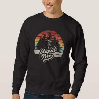 Vintage Retro Verrückter Baum Disc Golf Frisbee Go Sweatshirt