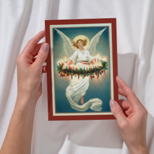 Vintage Retro viktorianischer christlicher Weihnac Feiertagspostkarte