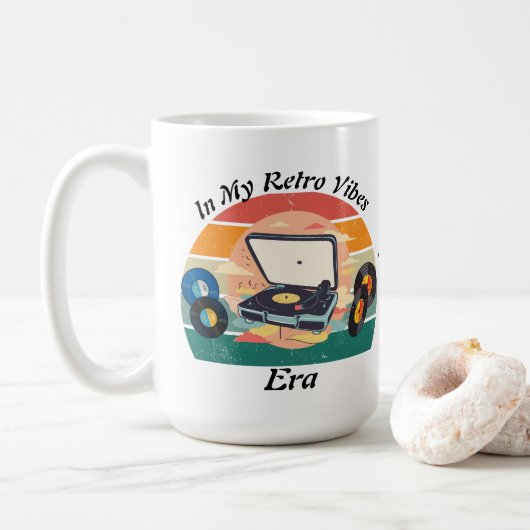 vintage retro vinyl Mug Kaffeetasse (Mit Donut)