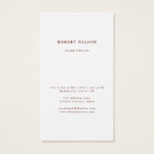 Vintage Retro-Visitenkarte für Schafe (Rückseite)