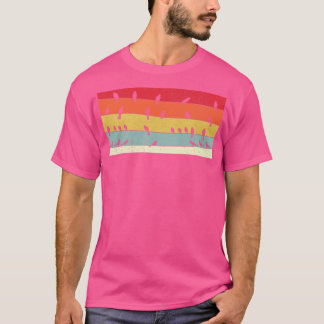 Vintage Retro-Vögel auf einem Drahtbird-Lover-Gesc T-Shirt