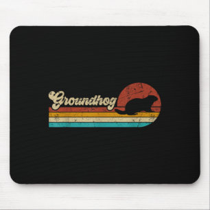 Vintage Retro Waldmurmeltier Für Männer Frauen Kin Mousepad