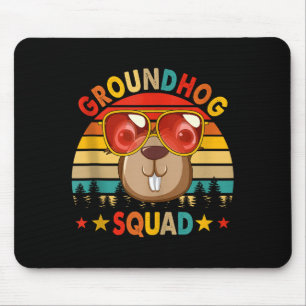 Vintage Retro Waldmurmeltier Lustiges Squad Waldmu Mousepad