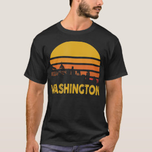 Vintage Retro Washington DC Skyline 4. Juli T-Shirt