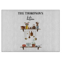 Vintage Retro Wasserfarben Küchenutensilien