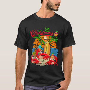 Vintage Retro Weihnachten im Juli Drei süße Krabbe T-Shirt