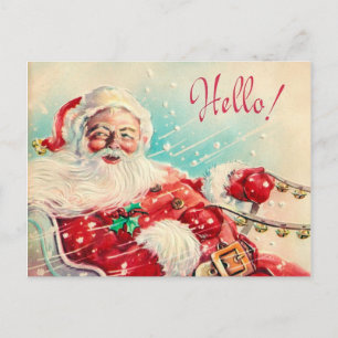 Vintage Retro Weihnachten Santa Feiertag Postkarte