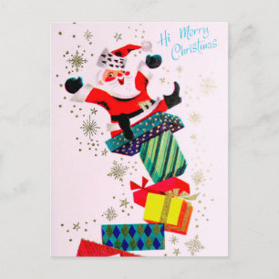 Vintage Retro Weihnachten Santa Feiertag Postkarte