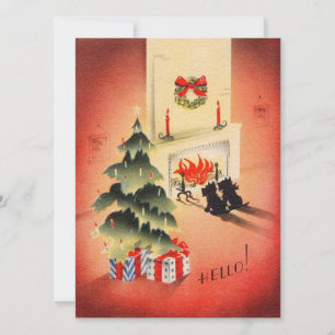 Vintage Retro Weihnachten Scotty Hunde warten