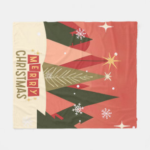 Vintage/Retro Weihnachtsbaum Fleece-Decke Fleecedecke