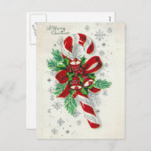 Vintage Retro Weihnachtscreme Feiertagspostkarte (Vorne/Hinten)