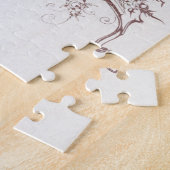 Vintage Retro-Weihnachtskarte, Apfelblüten Puzzle (Seite)