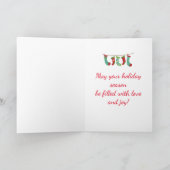 Vintage Retro Weihnachtskarte Feiertagskarte (Innenseite)