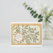 Vintage Retro Weihnachtskarte Feiertagspostkarte (Stehend Vorderseite)