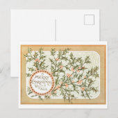 Vintage Retro Weihnachtskarte Feiertagspostkarte (Vorne/Hinten)