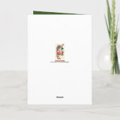 Vintage Retro-Weihnachtskatzenkarte anpassbar Feiertagskarte (Rückseite)