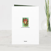 Vintage Retro-Weihnachtslampe individuell anpassba Feiertagskarte (Rückseite)