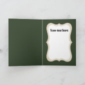 Vintage Retro-Weihnachtslampe individuell anpassba Feiertagskarte (Innenseite)