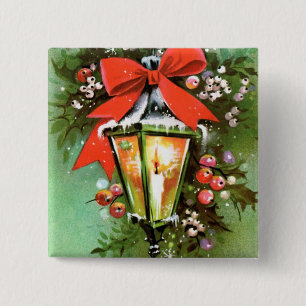 Vintage Retro-Weihnachtslicht-Party-Button Button
