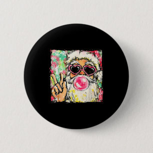 Vintage Retro Weihnachtsmann Bubble Gum Nk Sungles Button