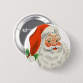 Vintage Retro Weihnachtsmann Button (Vorne & Hinten)