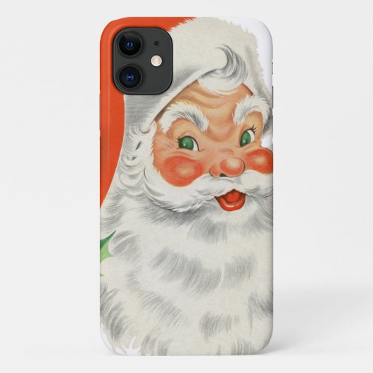 Vintage Retro Weihnachtsmann Case-Mate iPhone Hülle (Rückseite)