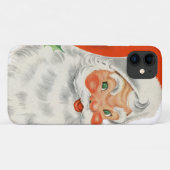 Vintage Retro Weihnachtsmann Case-Mate iPhone Hülle (Rückseite (Horizontal))