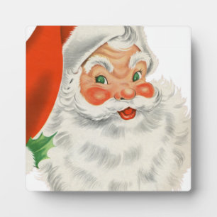 Vintage Retro Weihnachtsmann Fotoplatte