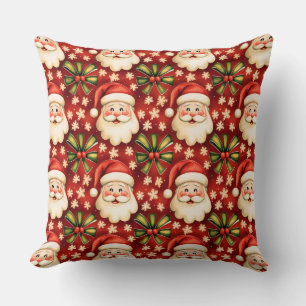 Vintage Retro Weihnachtsmann Kissen