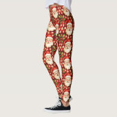 Vintage Retro Weihnachtsmann Leggings (Links)