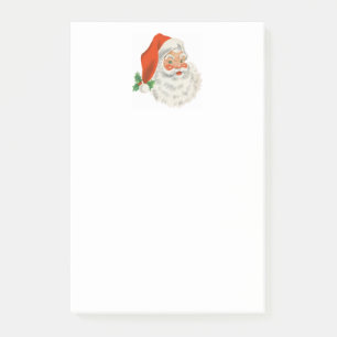 Vintage Retro Weihnachtsmann Post-it Klebezettel