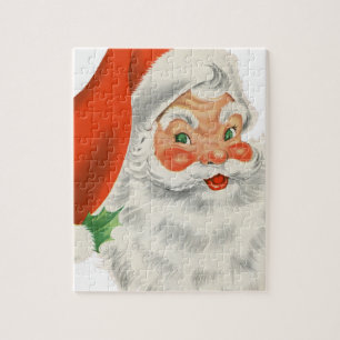 Vintage Retro Weihnachtsmann Puzzle