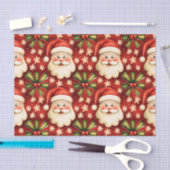 Vintage Retro Weihnachtsmann Seidenpapier (Handwerk)