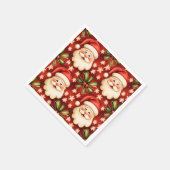 Vintage Retro Weihnachtsmann Serviette (Ecke)