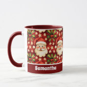 Vintage Retro Weihnachtsmann Tasse (Links)