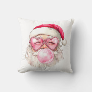 Vintage Retro Weihnachtsmann Weihnachten Bubble Ka Kissen