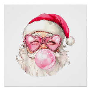 Vintage Retro Weihnachtsmann Weihnachten Bubble Ka Poster