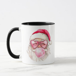 Vintage Retro Weihnachtsmann Weihnachten Bubble Ka Tasse
