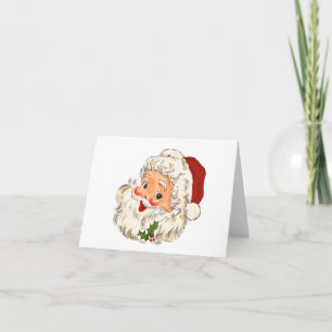 Vintage Retro Weihnachtsmann Weihnachtskarte Karte