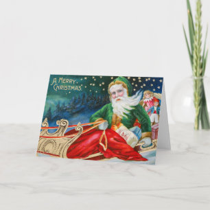 Vintage Retro Weihnachtsmann Weihnachtspostkarte Karte