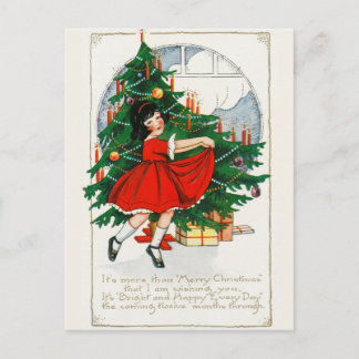 Vintage Retro Weihnachtspostkarte Feiertagspostkarte