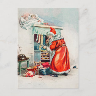 Vintage Retro Weihnachtspostkarte Postkarte
