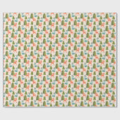 Vintage Retro Weihnachtsrentier Geschenkpapier (Flach)