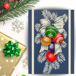 Vintage Retro-Weihnachtsschmuck-Spray individuell Feiertagskarte