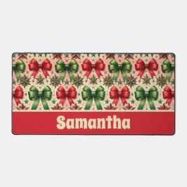 Vintage Retro-Weihnachtssterne und Bows-Muster Schreibtischunterlage