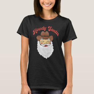 Vintage Retro Western Howdy Santa Weihnachten Xmas T-Shirt