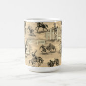 Vintage Retro Western Rodeo Cowboy Kaffeetasse (Mittel)